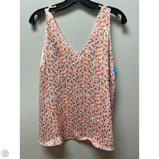 Top Sleeveless By Lc Lauren Conrad In Floral Print, Size: M