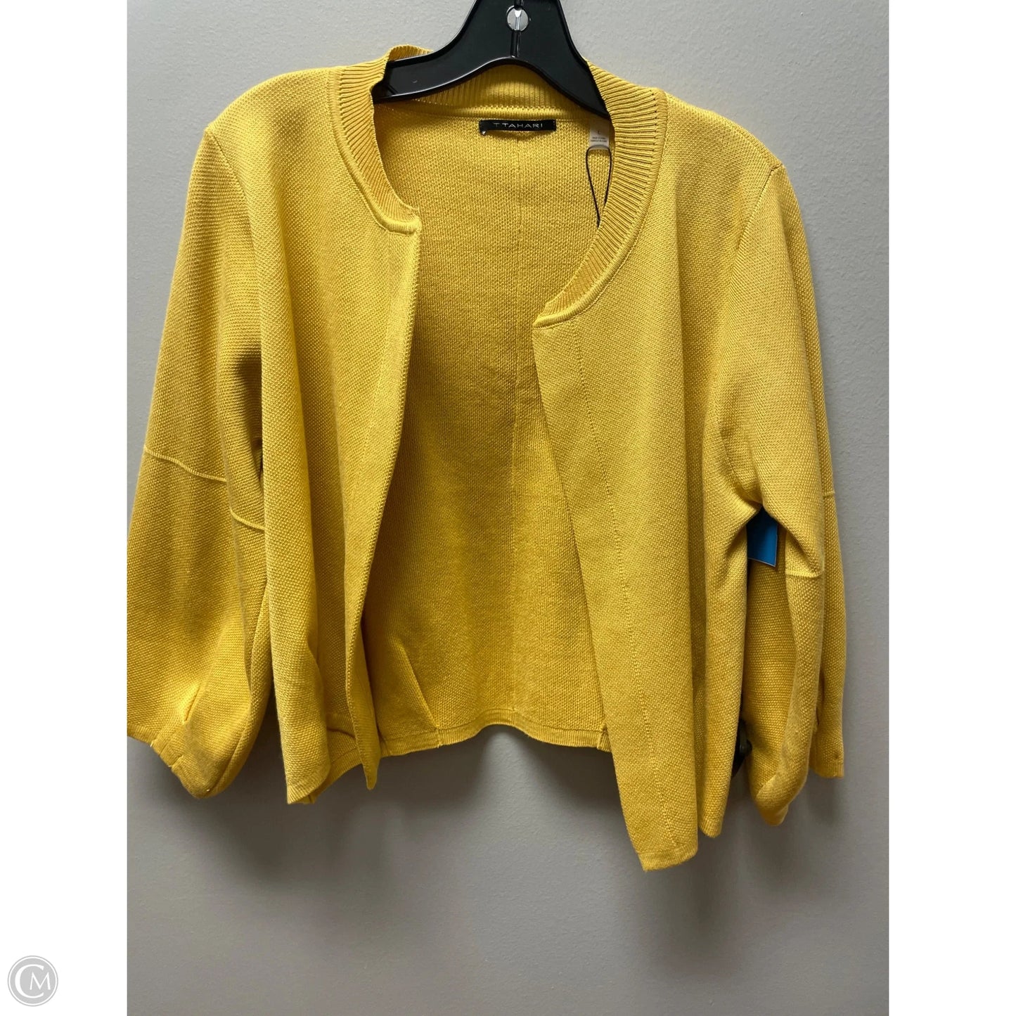 Sweater Cardigan By T Tahari In Yellow, Size: L