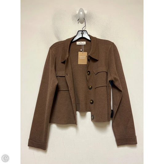 Sweater Cardigan By Clothes Mentor In Brown, Size: M