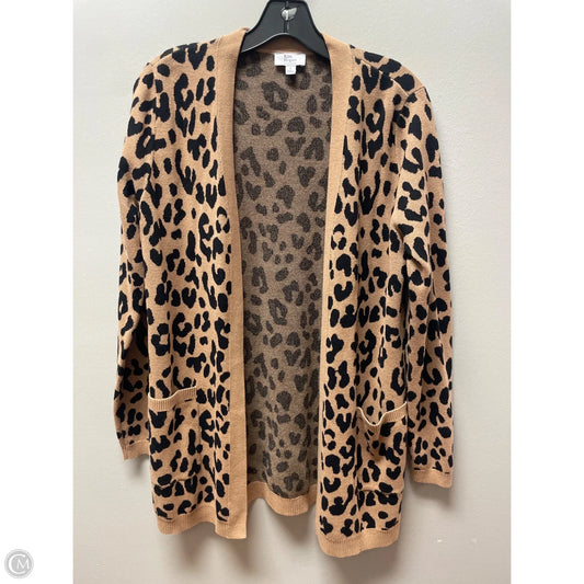 Sweater Cardigan By Kim Rogers In Animal Print, Size: S