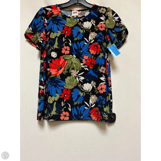 Top Short Sleeve By Anne Klein In Floral Print, Size: Sp