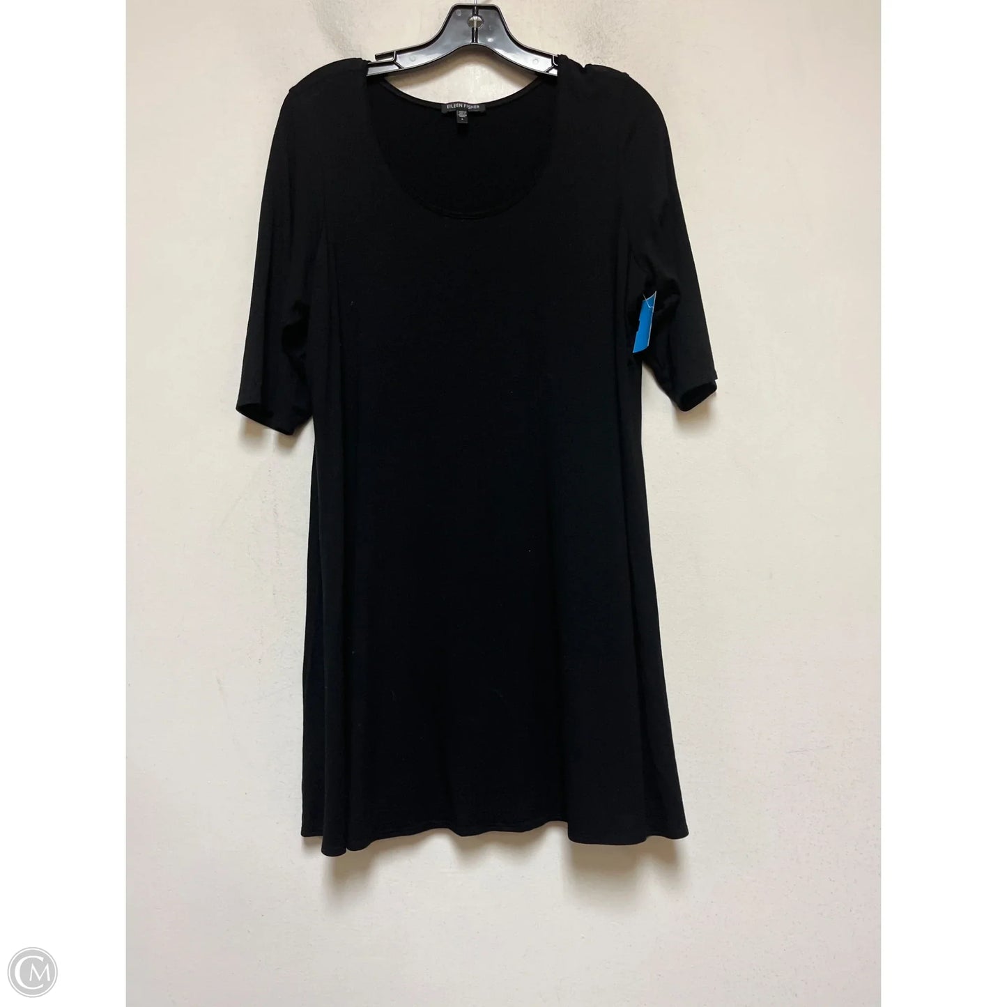Top Short Sleeve By Eileen Fisher In Black, Size: L
