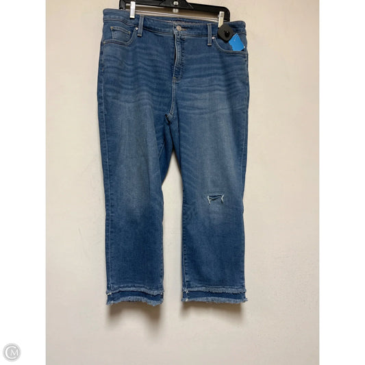 Jeans Straight By Chicos In Blue Denim, Size: 14