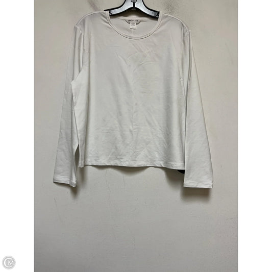 Top Long Sleeve Basic By Athleta In White, Size: L