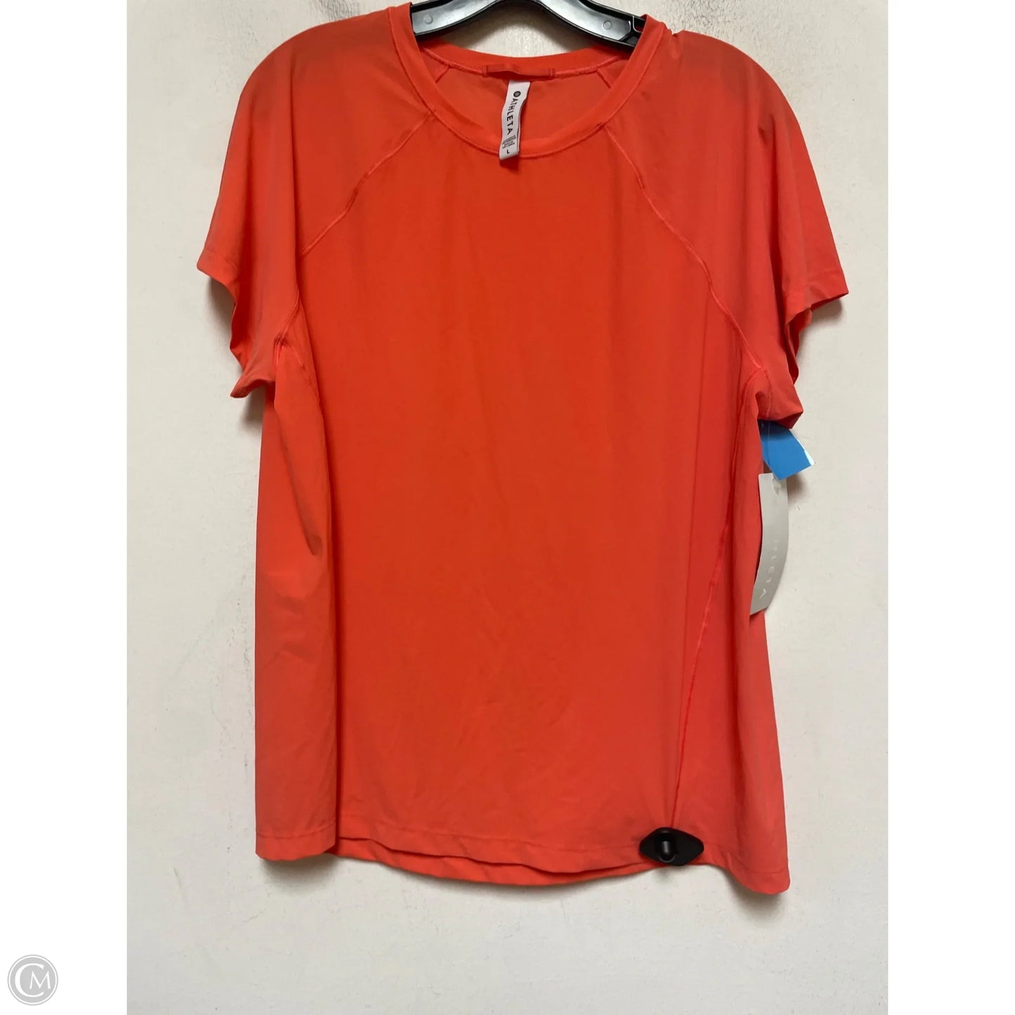 Athletic Top Short Sleeve By Athleta In Coral, Size: L