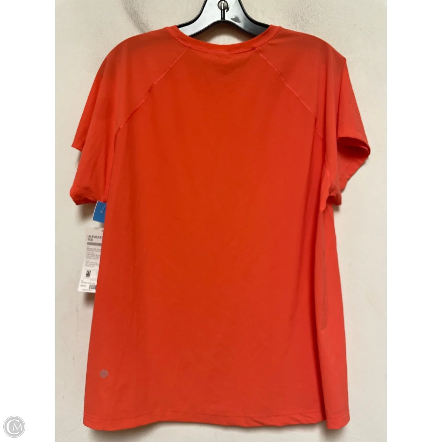 Athletic Top Short Sleeve By Athleta In Coral, Size: L