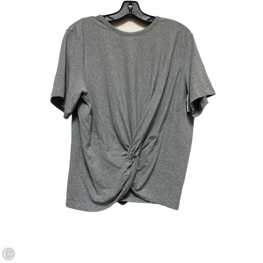 Athletic Top Short Sleeve By Lululemon In Grey, Size: L