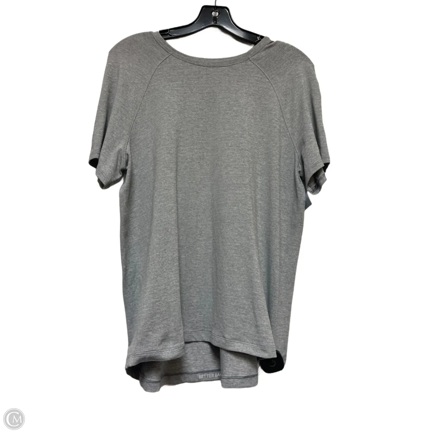 Athletic Top Short Sleeve By Lululemon In Grey, Size: L