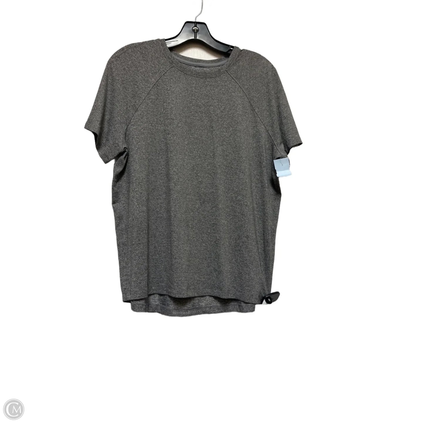 Athletic Top Short Sleeve By Lululemon In Grey, Size: L
