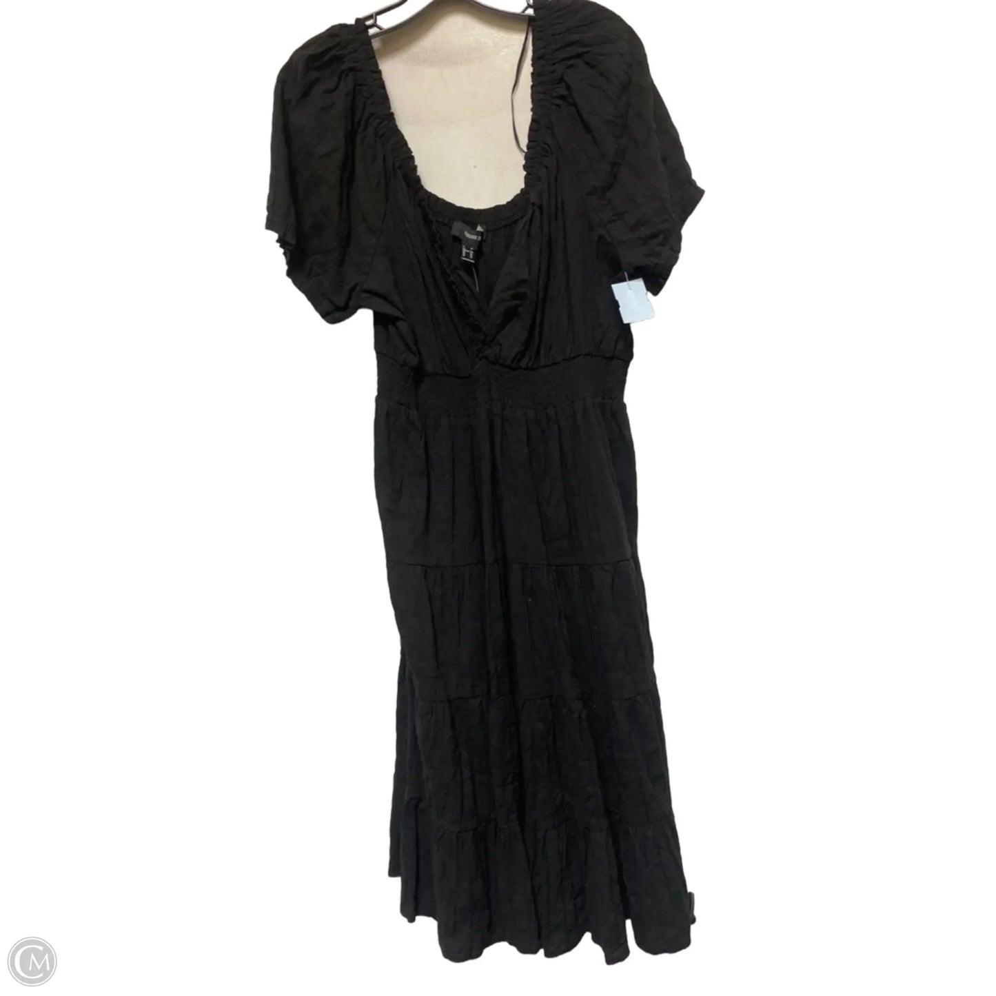 Dress Casual Midi By Forever 21 In Black, Size: 3x