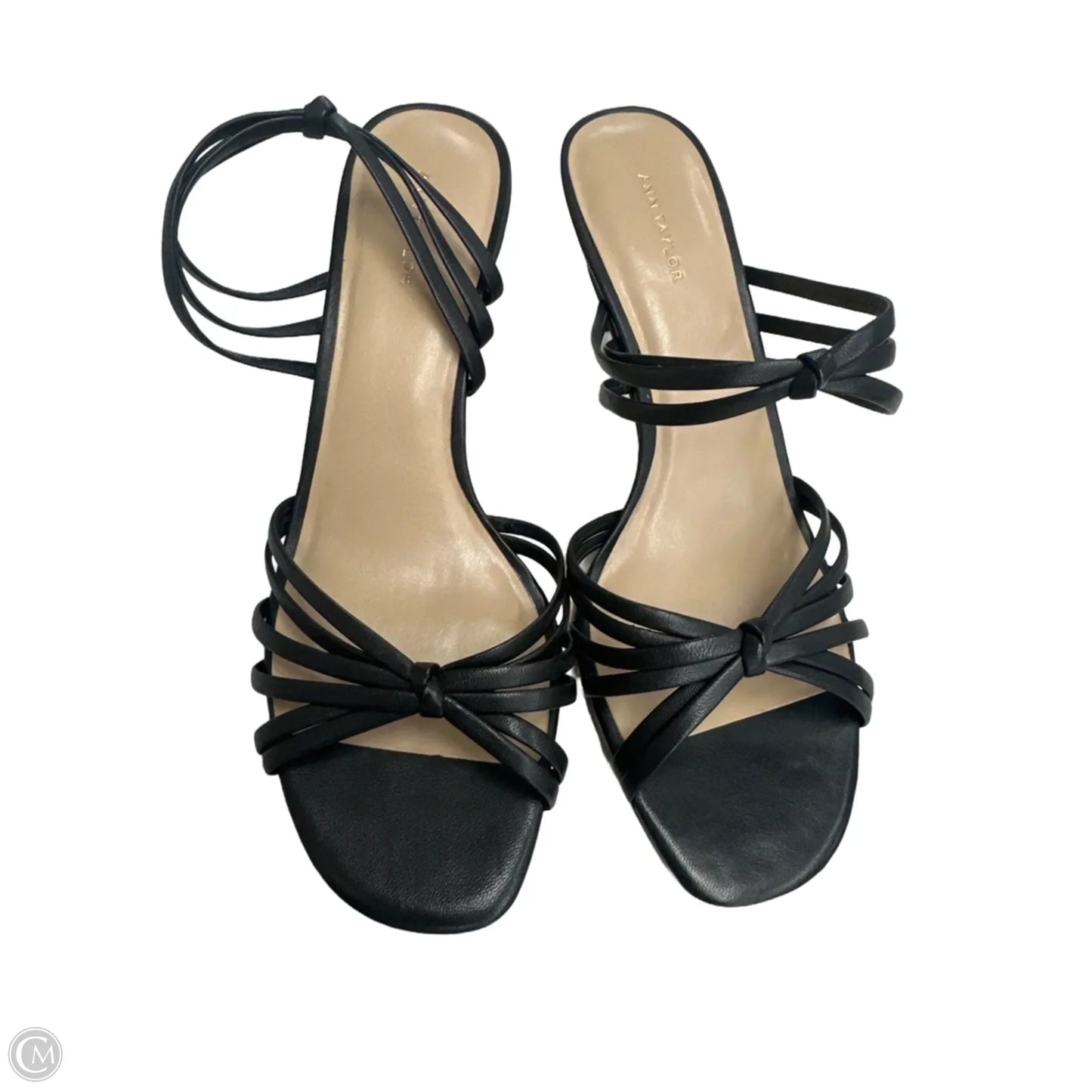 Sandals Heels Kitten By Ann Taylor In Black, Size: 8