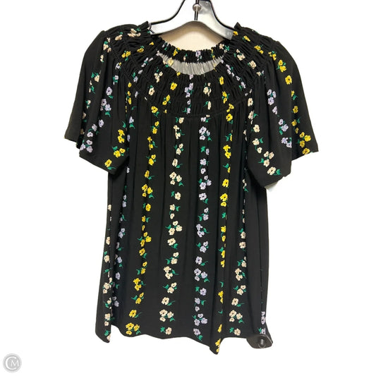 Top Short Sleeve By Ann Taylor In Floral Print, Size: Xs