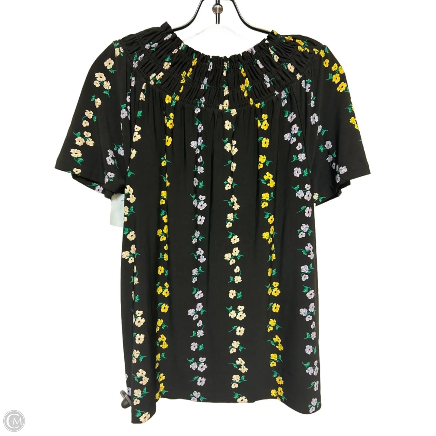 Top Short Sleeve By Ann Taylor In Floral Print, Size: Xs