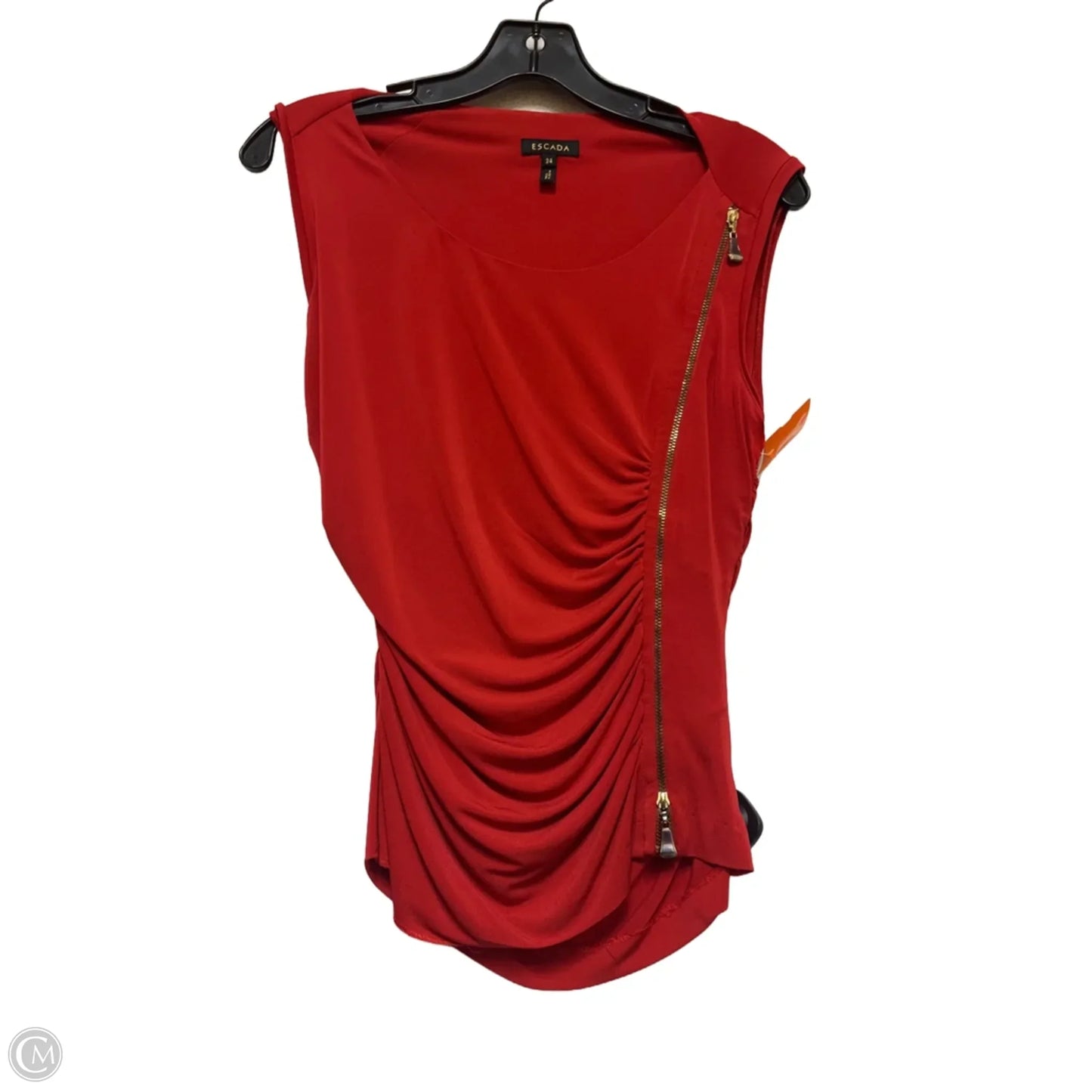 Top Sleeveless Designer By Escada In Red, Size: Xs