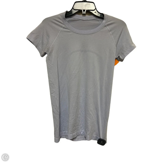 Athletic Top Short Sleeve By Lululemon In Blue, Size: S