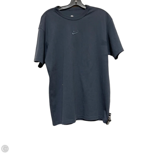Athletic Top Short Sleeve By Nike In Blue, Size: S