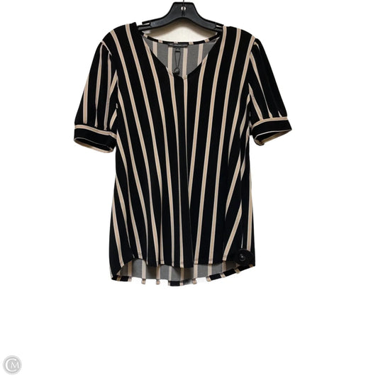Top Short Sleeve By Adrianna Papell In Striped Pattern, Size: M