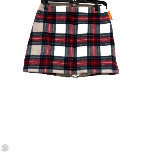 Skirt Mini & Short By Abercrombie And Fitch In Plaid Pattern, Size: 2