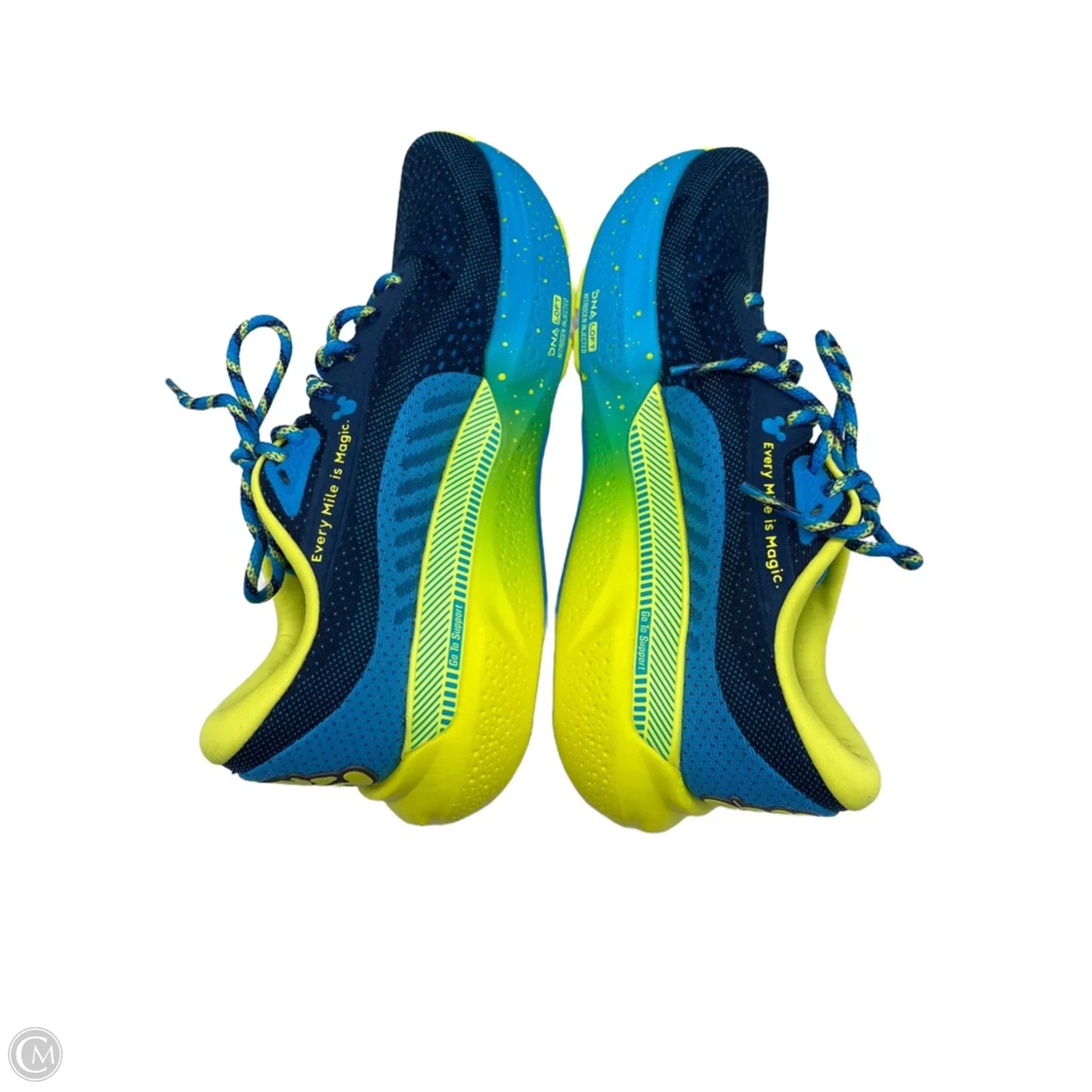 Shoes Athletic By Brooks In Blue & Yellow, Size: 8