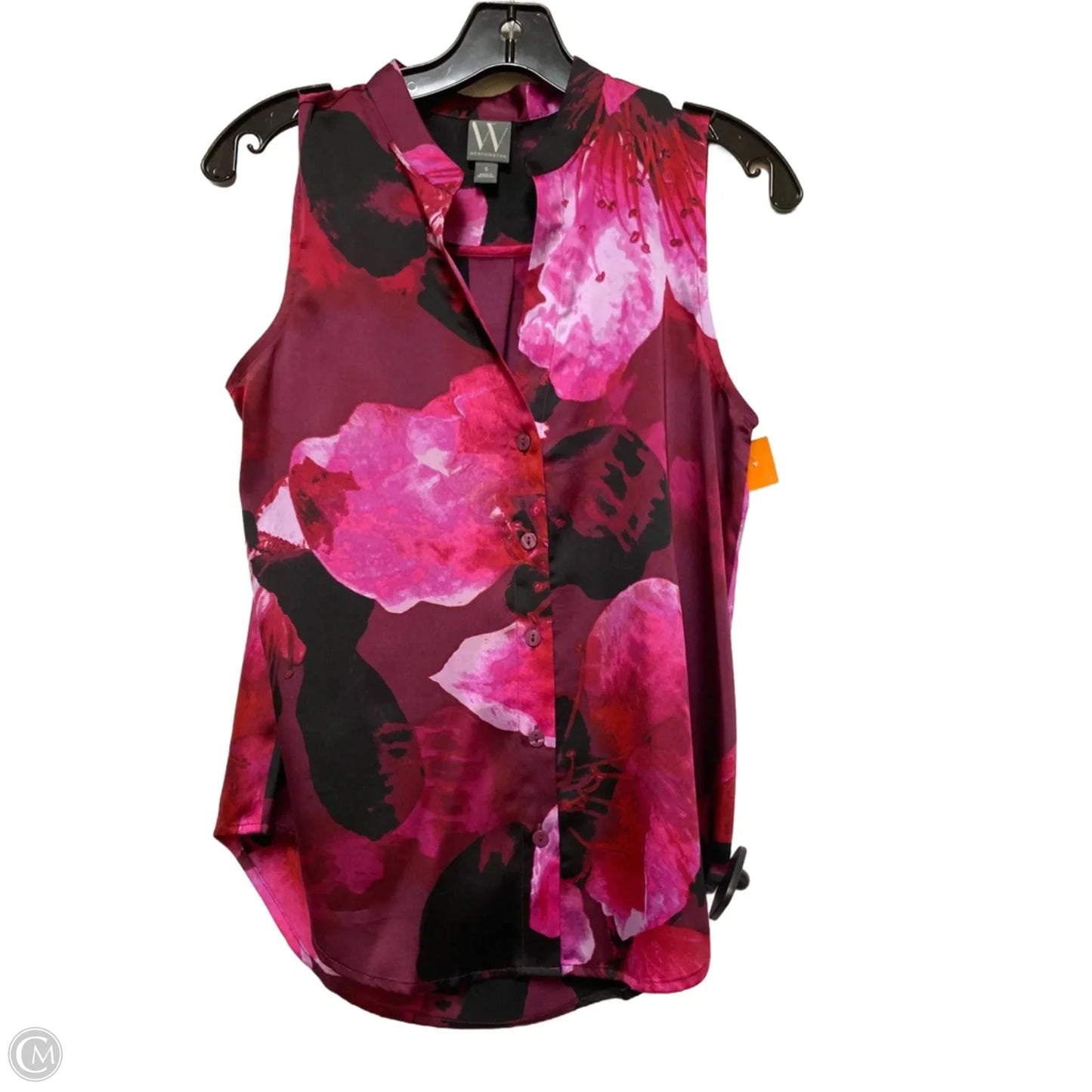 Top Sleeveless By Worthington In Floral Print, Size: S