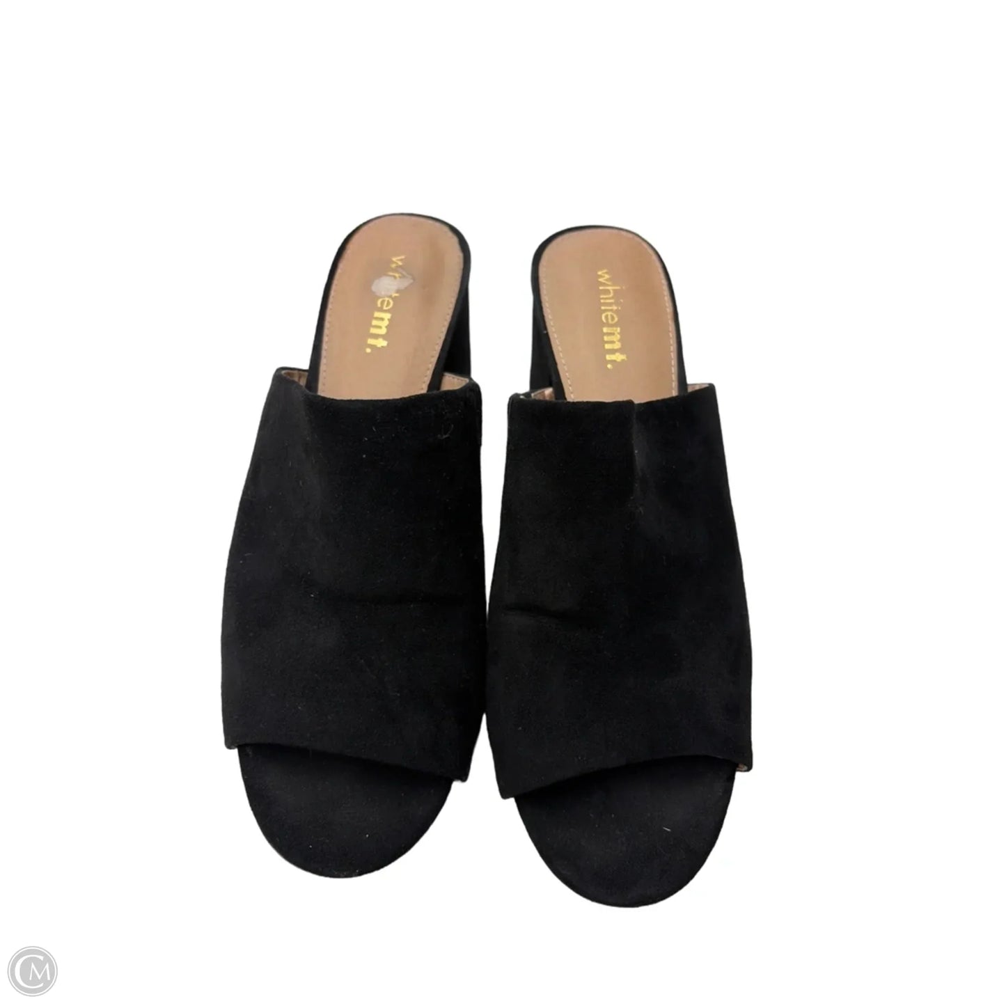 Sandals Heels Block By White Mountain In Black, Size: 9