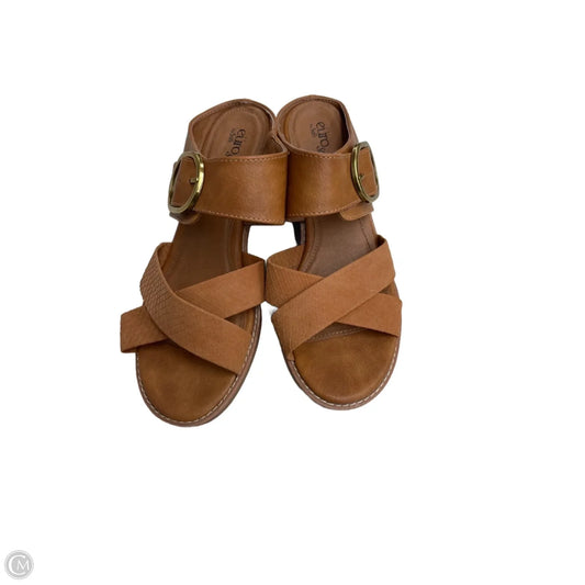 Sandals Heels Block By Sofft In Tan, Size: 7.5