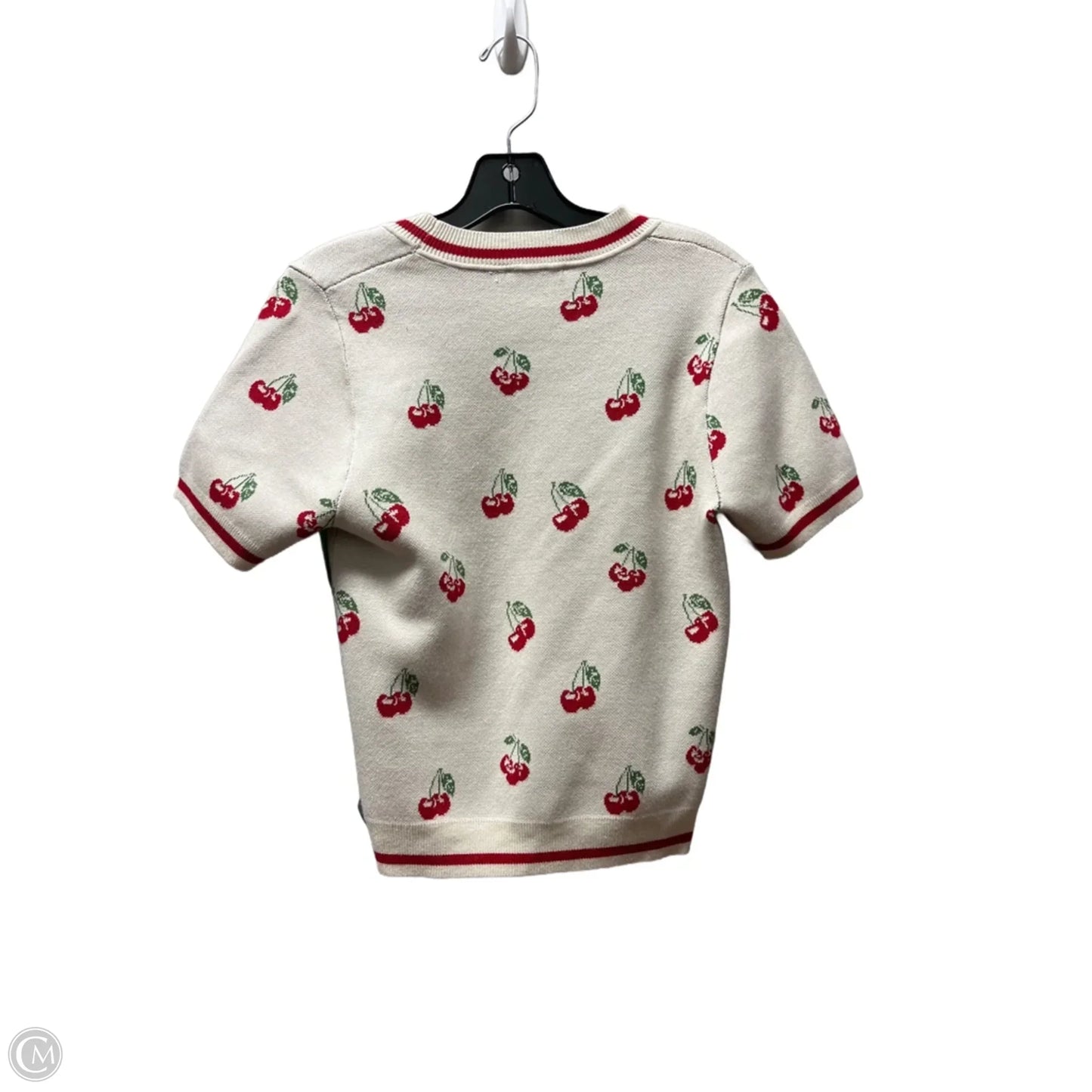 Top Short Sleeve By Adrianna Papell In Red & Tan, Size: S