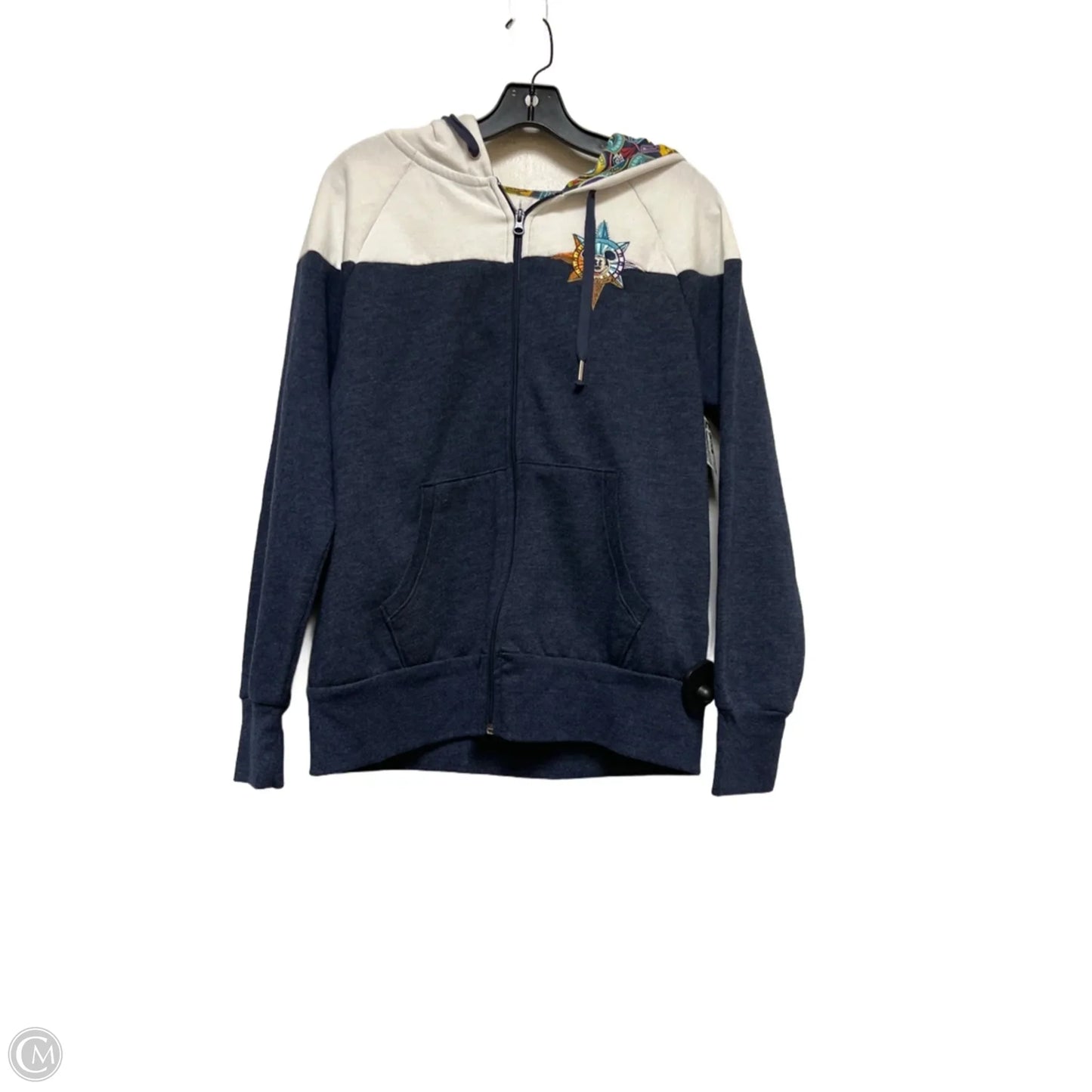 Sweatshirt Hoodie By Disney Store In Blue & White, Size: M