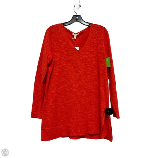 Top Long Sleeve By Eileen Fisher In Red, Size: Lp