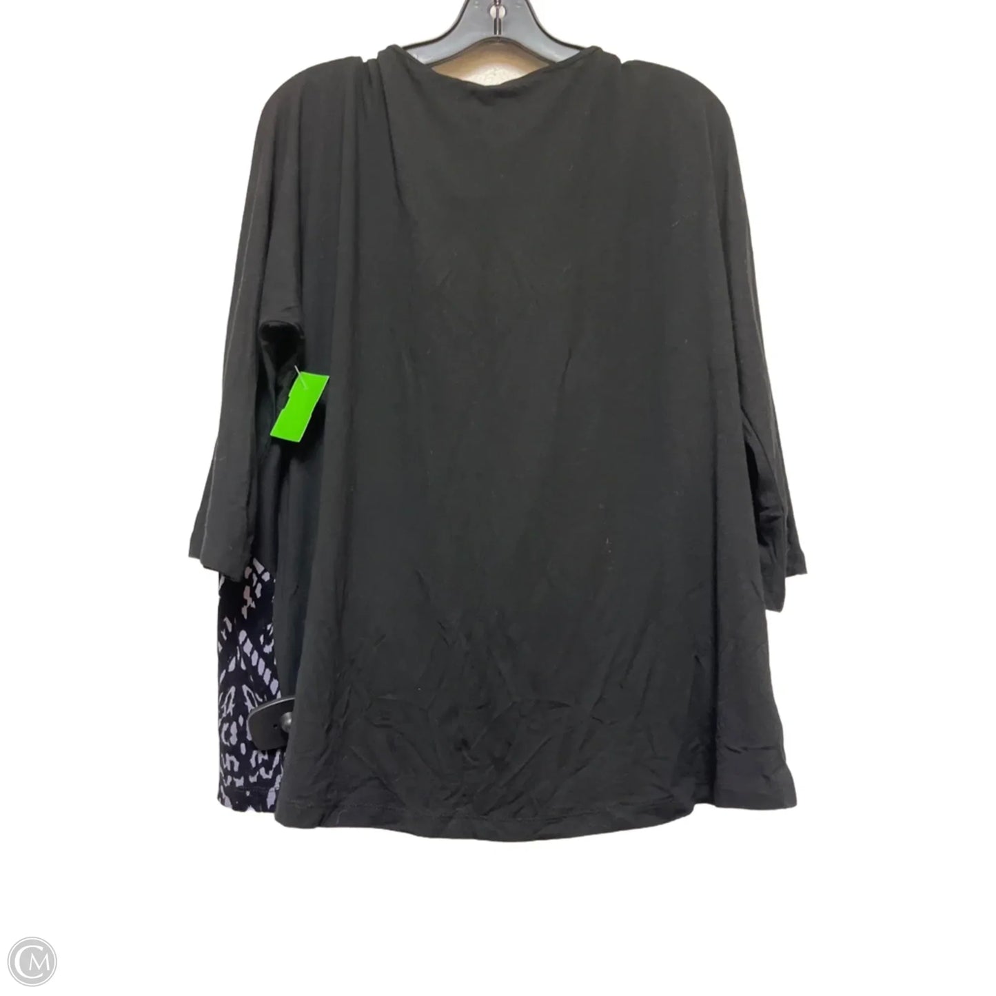 Top Long Sleeve By Chicos In Black & Purple, Size: L
