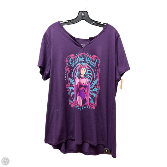 Top Short Sleeve By Torrid In Purple, Size: 2x