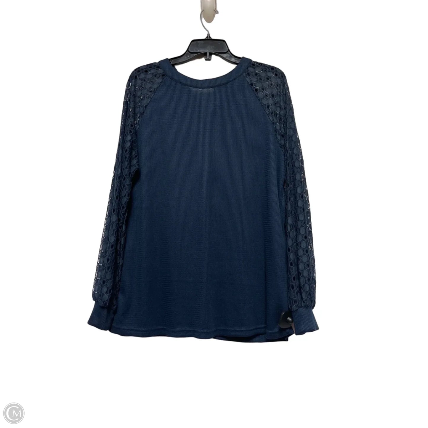 Top Long Sleeve By Miholl In Navy, Size: Xl