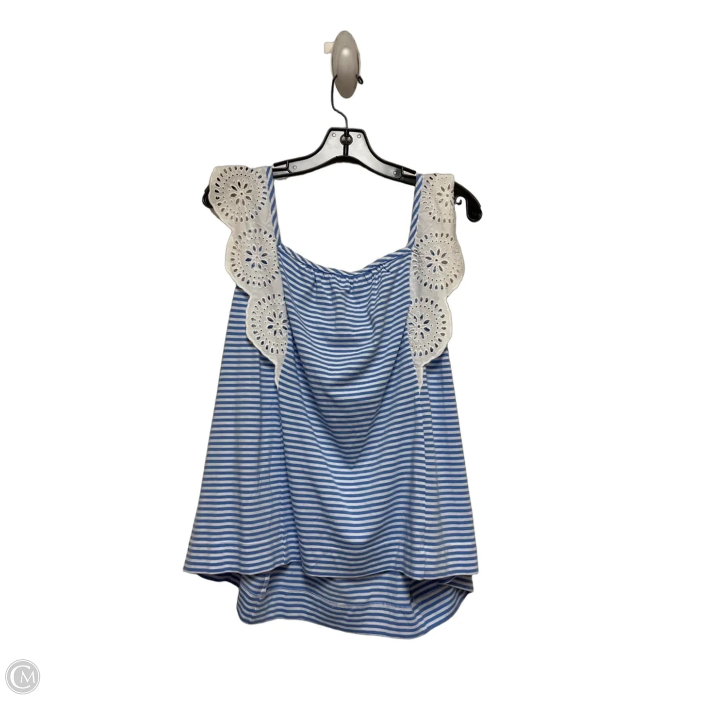 Top Sleeveless By Vineyard Vines In Striped Pattern, Size: L