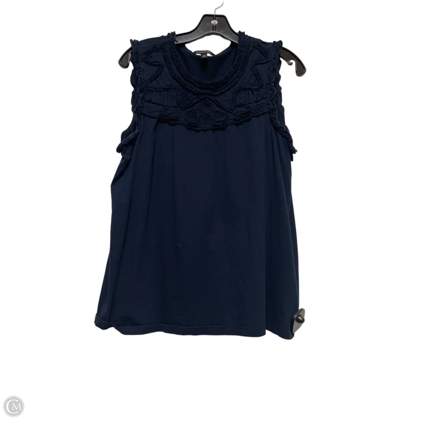 Top Sleeveless By Banana Republic In Navy, Size: Xl