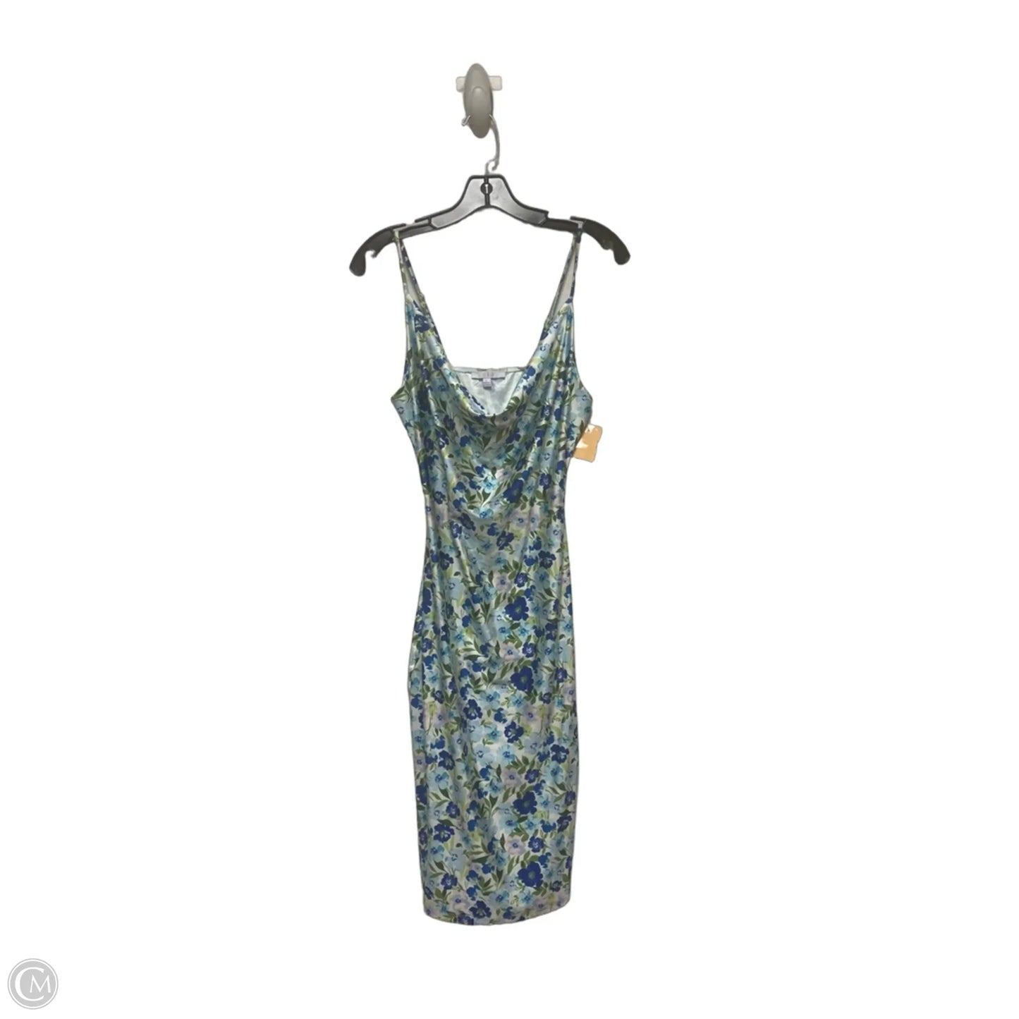 Dress Casual Midi By Iris In Blue & Green, Size: L