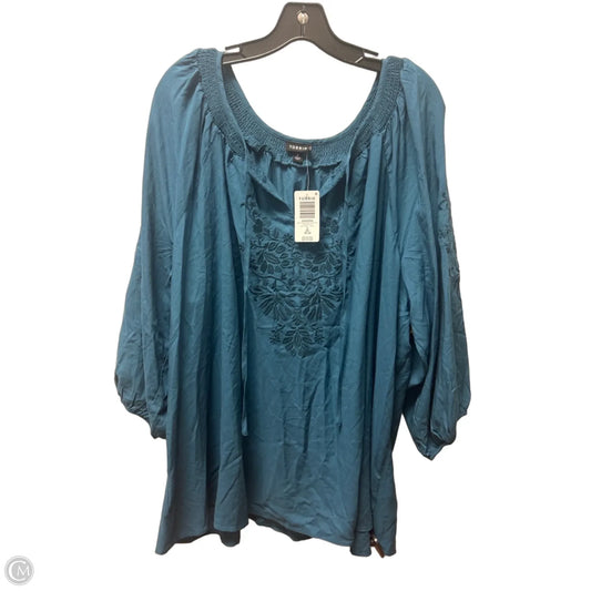 Top Long Sleeve By Torrid In Teal, Size: 2x