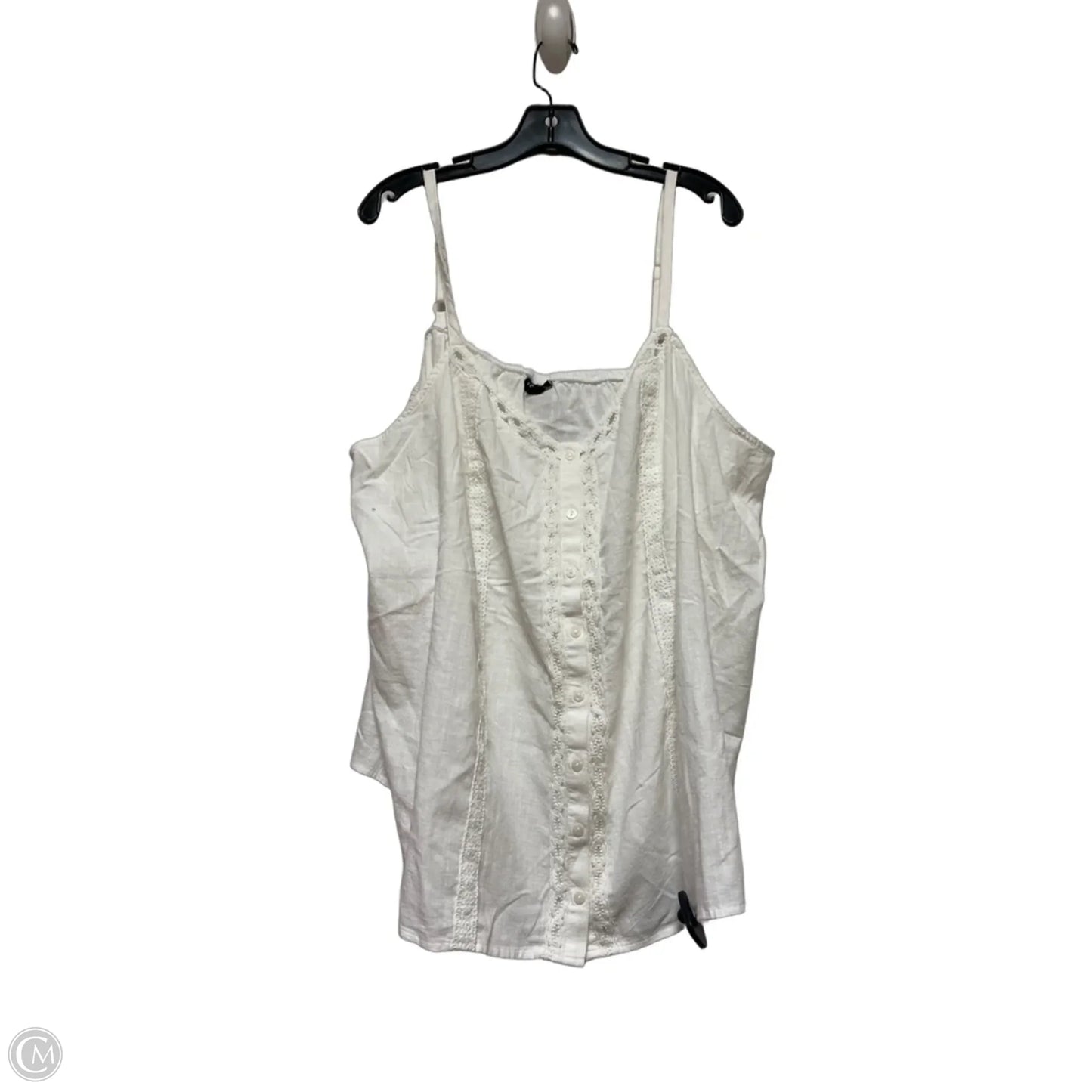 Top Sleeveless By Torrid In White, Size: 3x