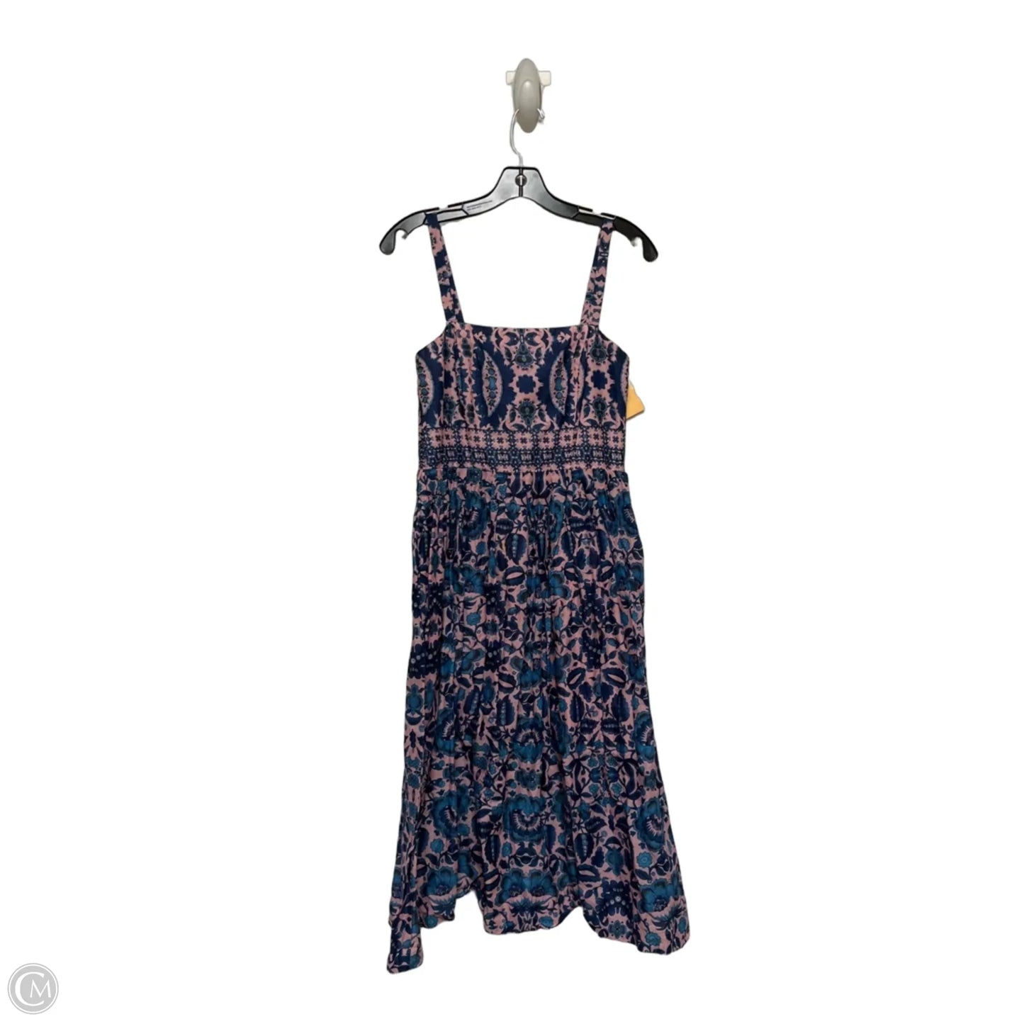 Dress Casual Midi By Taylor In Blue & Pink, Size: S