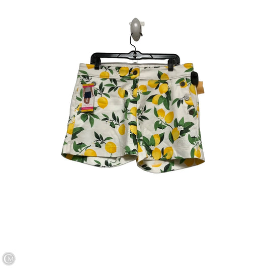 Shorts By Isaac Mizrahi In White & Yellow, Size: 8