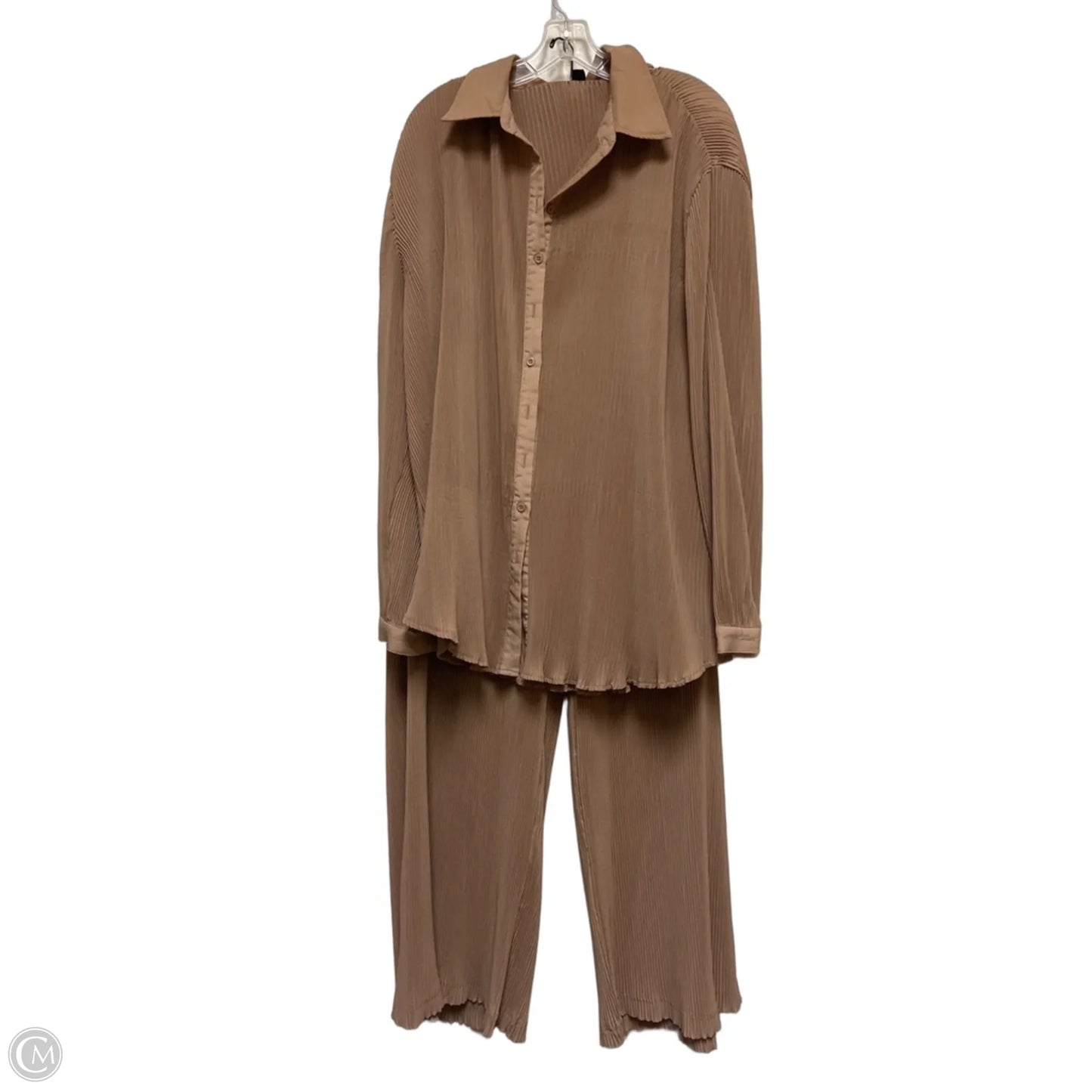 Pants Set 2pc By Pretty Little Thing In Brown, Size: 16