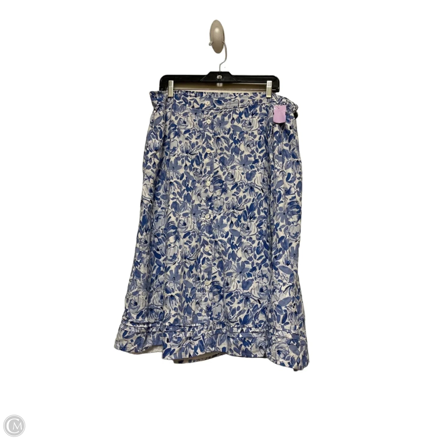 Skirt Midi By Croft And Barrow In Blue & White, Size: 12