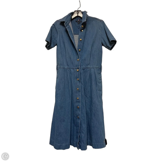 Dress Casual Midi By Tommy Hilfiger In Blue Denim, Size: Xxs