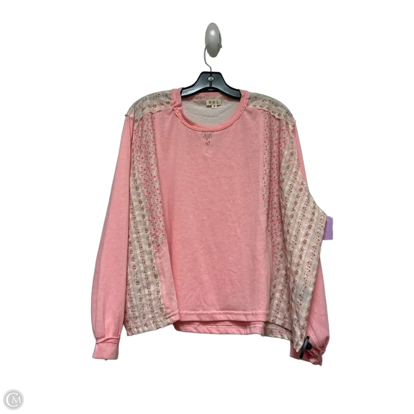 Top Long Sleeve By Pol In Pink, Size: S