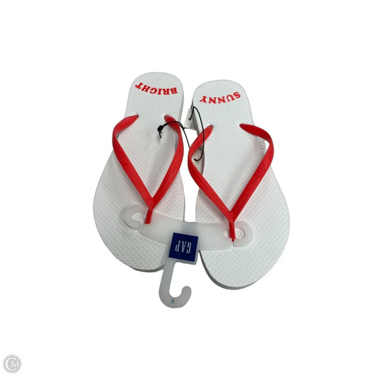 Sandals Flip Flops By Gap In Red & White, Size: 7