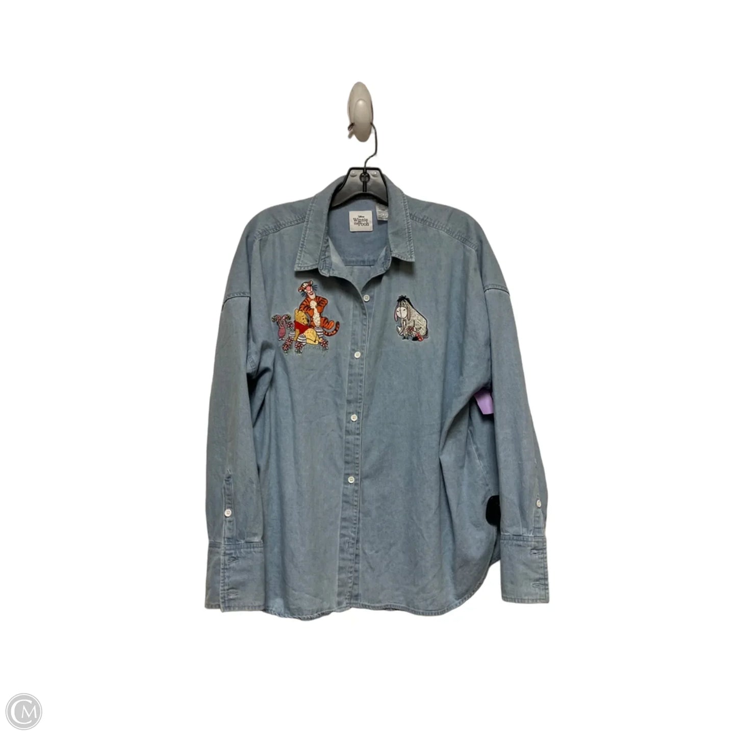 Top Long Sleeve By Disney In Blue, Size: L