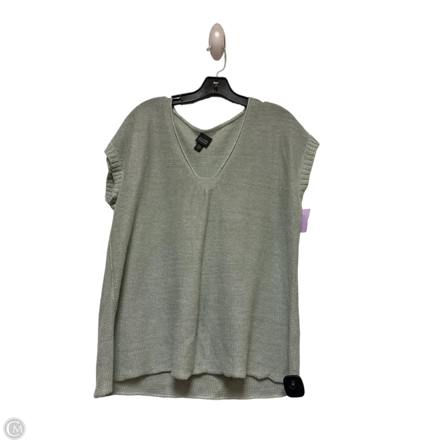 Top Short Sleeve By Eileen Fisher In Green, Size: L
