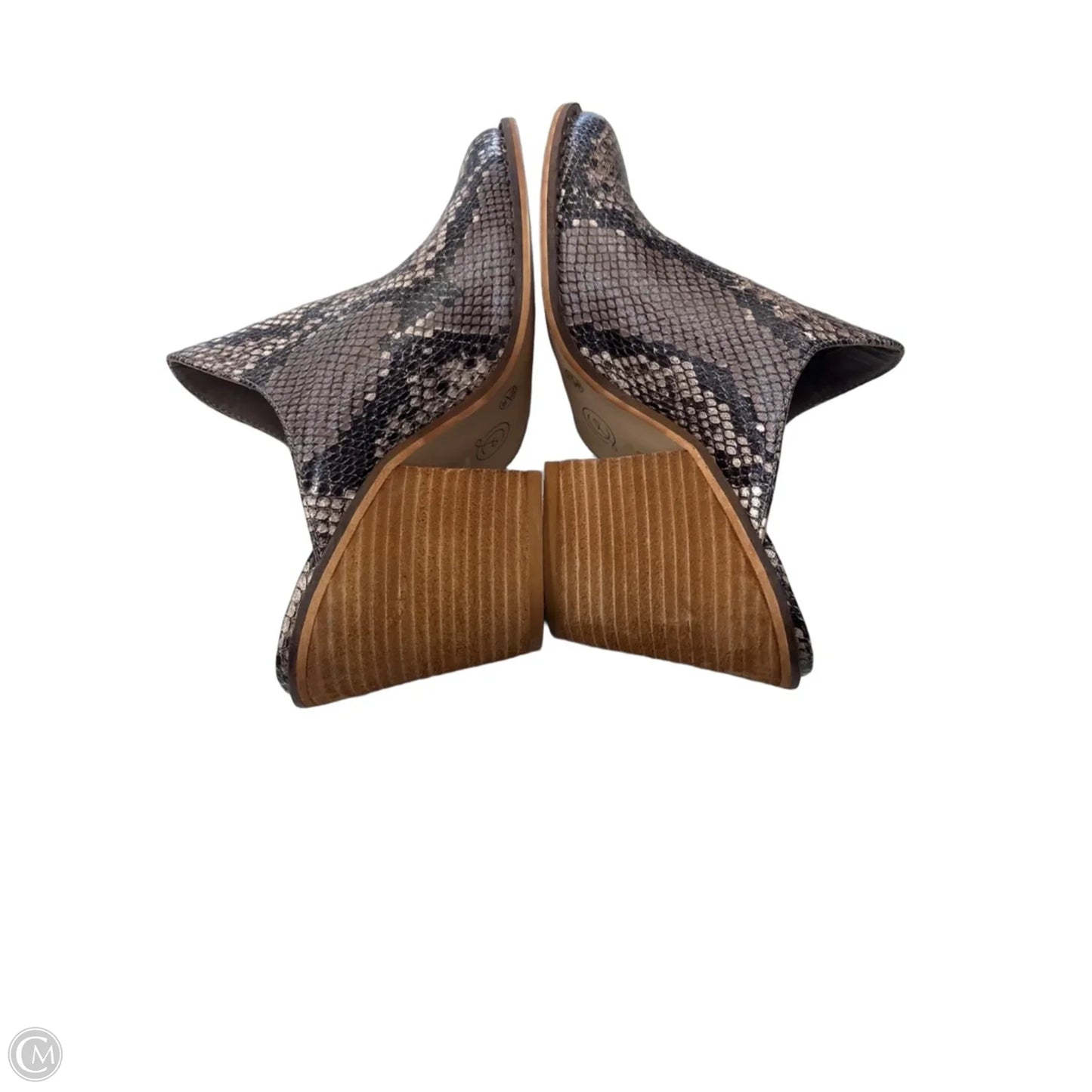 Sandals Heels Platform By Chinese Laundry In Tan & White, Size: 7