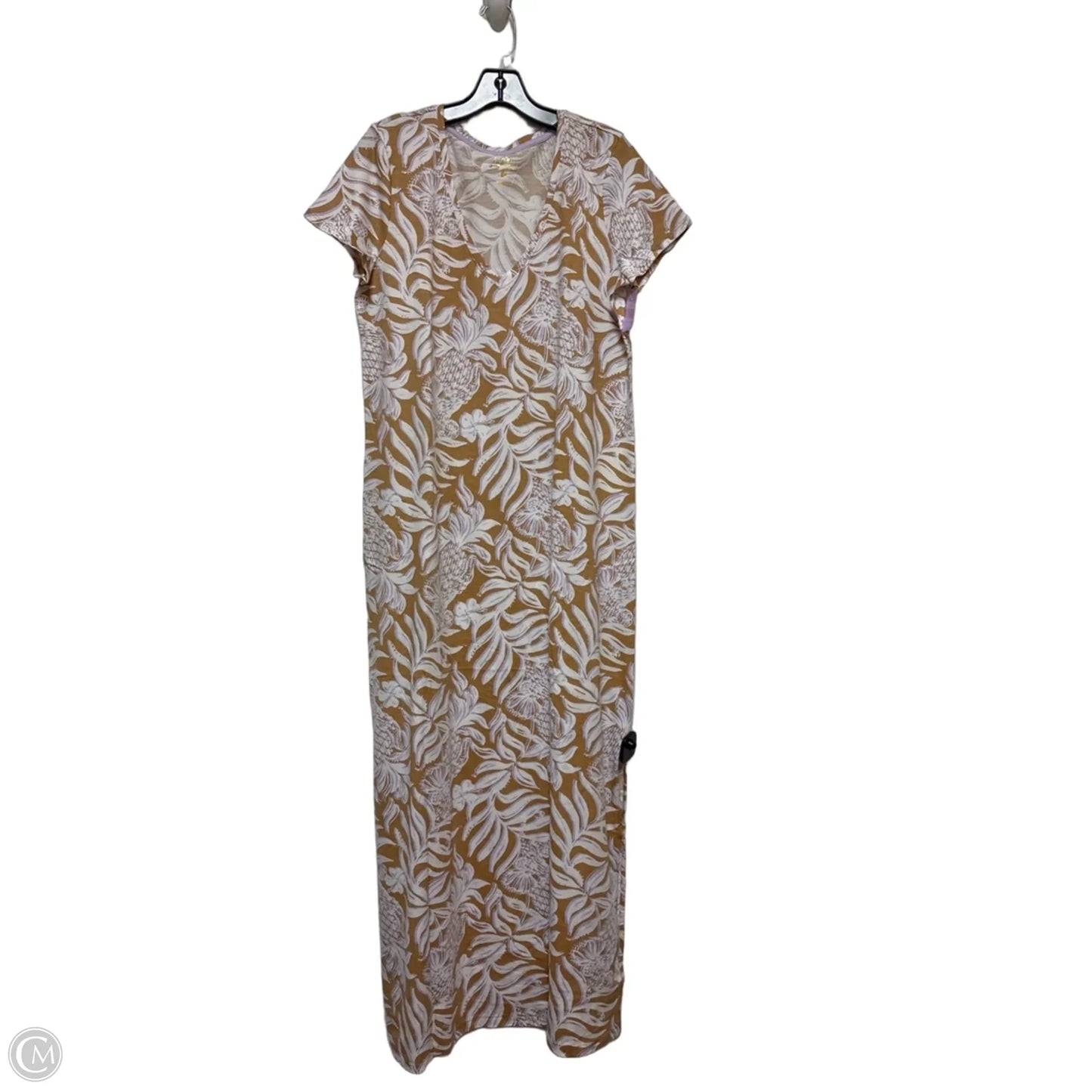 Dress Designer By Lilly Pulitzer In Purple & Tan, Size: L