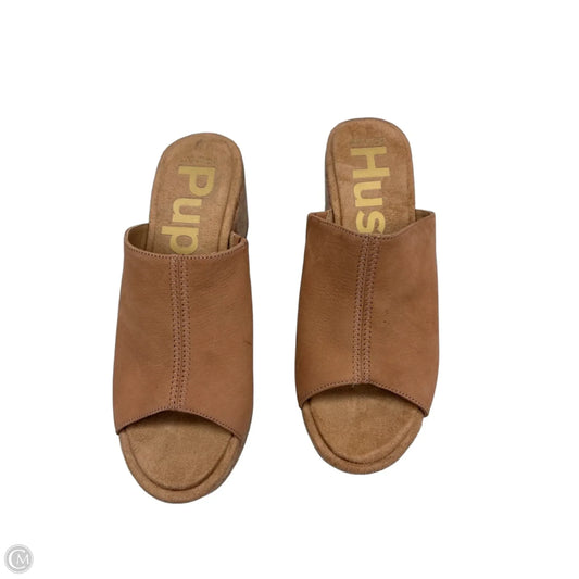 Sandals Heels Block By Hush Puppies In Tan, Size: 9