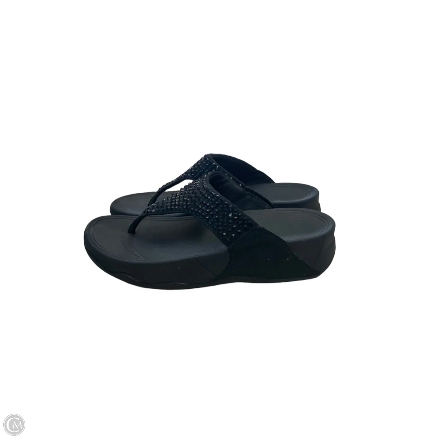 Sandals Heels Wedge By Fitflop In Blue, Size: 6